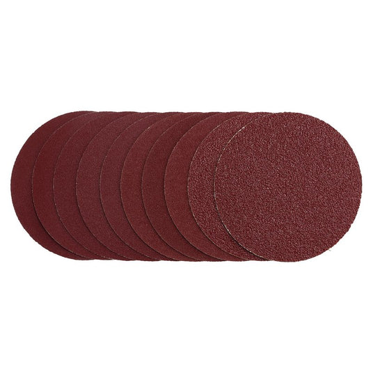 Draper Sanding Discs 125mm Hook & Loop Assorted 40G 80G 120G 240G 10 Pack 03158