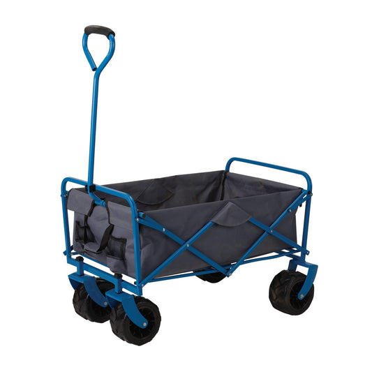 Draper Foldable Garden Cart with Large Wheels 80kg Strong Steel Frame 03217