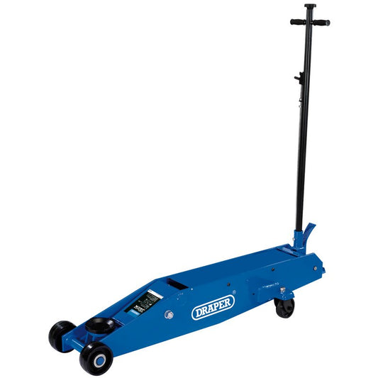 Draper 10 Tonne Long Chassis Trolley Jack Min Height 170mm Max 570mm 03494