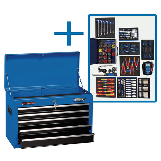Draper Automotive Electricians Tool Kit 5 Drawer Tool Box With Tools 03564