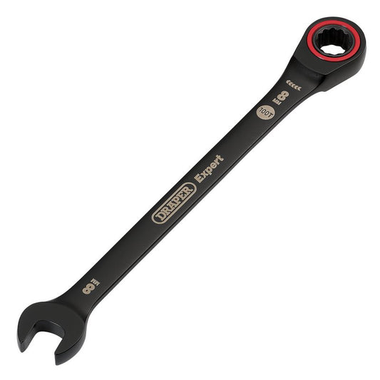 Draper Expert 8mm HI-TORQ Metric Ratchet Combination Spanner Black 03879