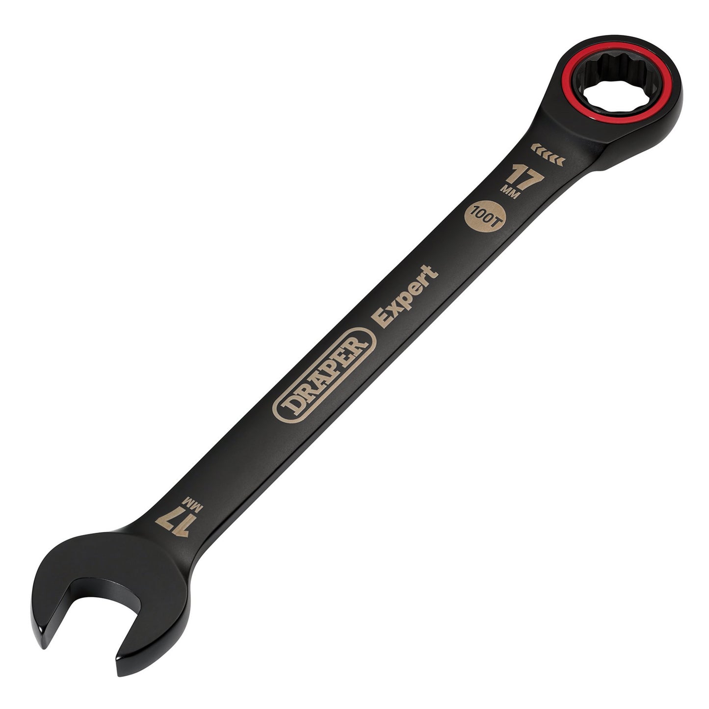 Draper Expert 17mm HI-TORQ Metric Ratchet Combination Spanner Black 03890