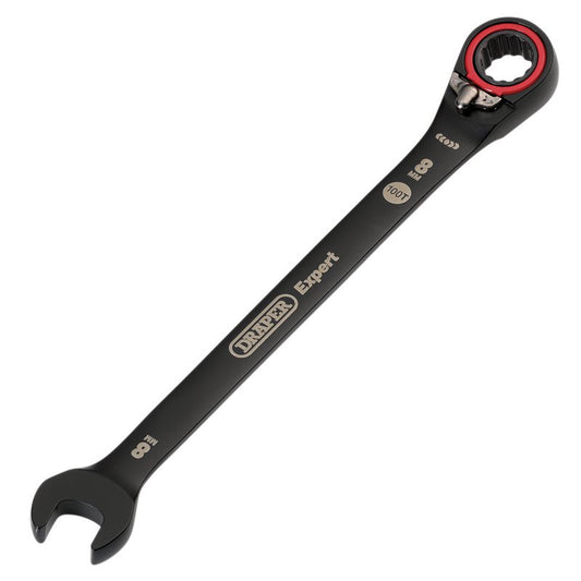 Draper Expert Metric Reversible Ratchet Combination Spanner 8mm Black 03898