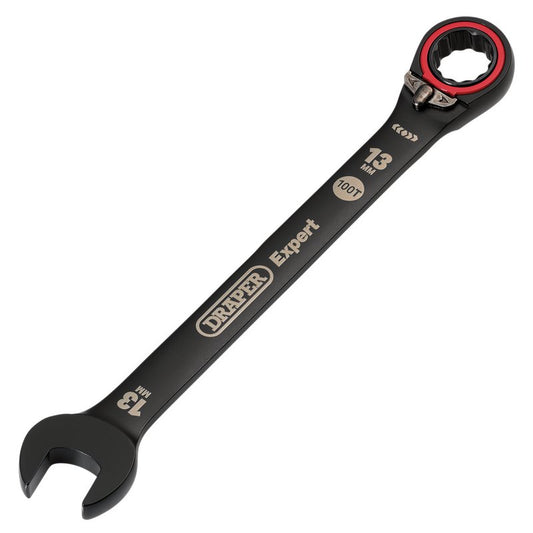Draper Expert Metric Reversible Ratchet Combination Spanner 13mm Black 03903