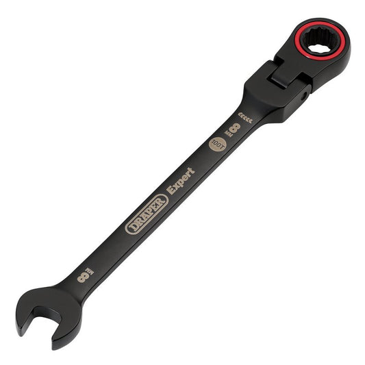 Draper Expert 8mm Metric Flexible Head Ratchet Combination Spanner Black 03914