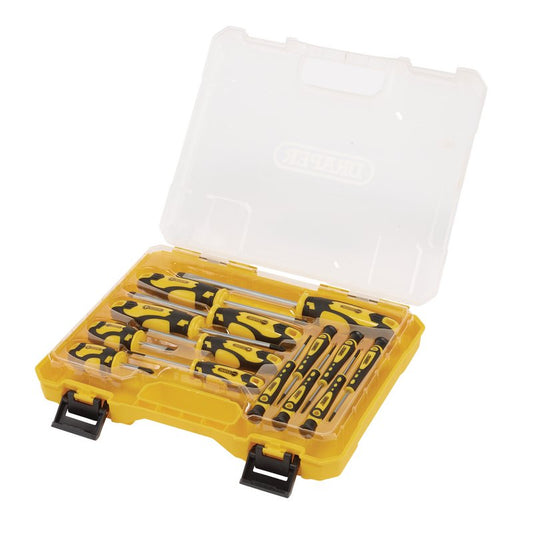 Draper Screwdriver Set with Case Yellow 14 Piece Limited Edition 03988