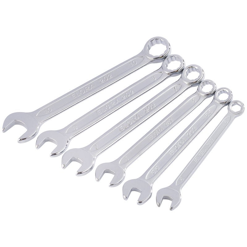 Elora Midget Combination Spanner Set 6 Pc 5.0, 5.5, 6.0, 7.0, 8.0, 10.0mm 04212