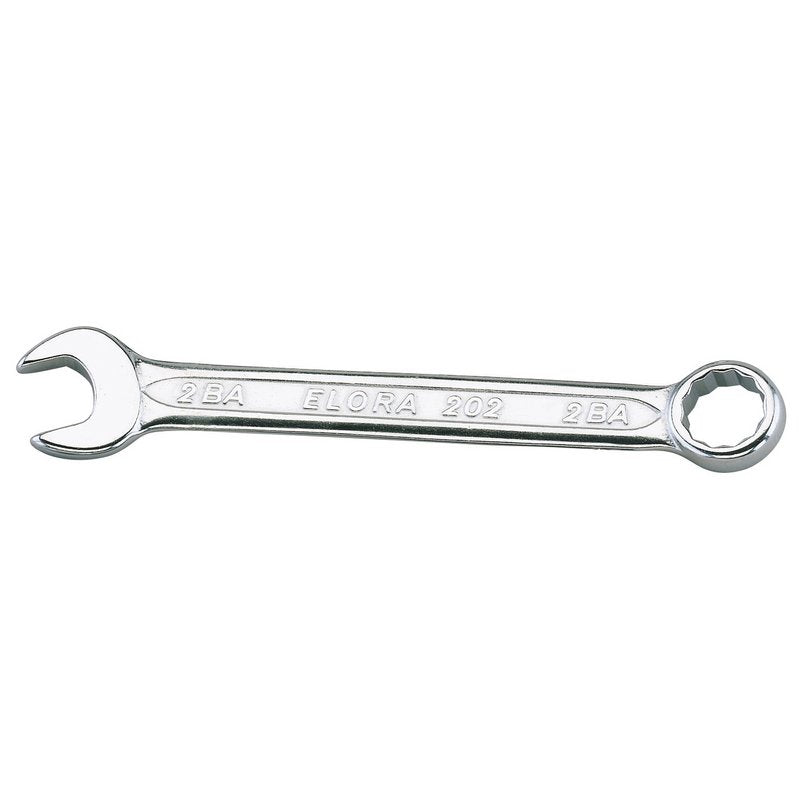 Elora 2Ba Midget Combination Spanner 15° Offset Jaw Chrome Plated 04238