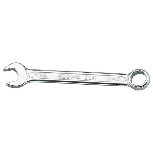 Elora 2Ba Midget Combination Spanner 15° Offset Jaw Chrome Plated 04238