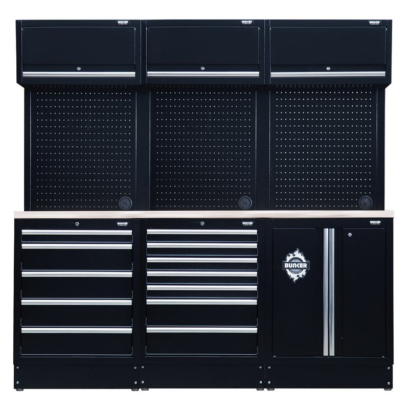 BUNKER Modular Storage Combo with Stainless Steel Worktop 14 Piece 04415