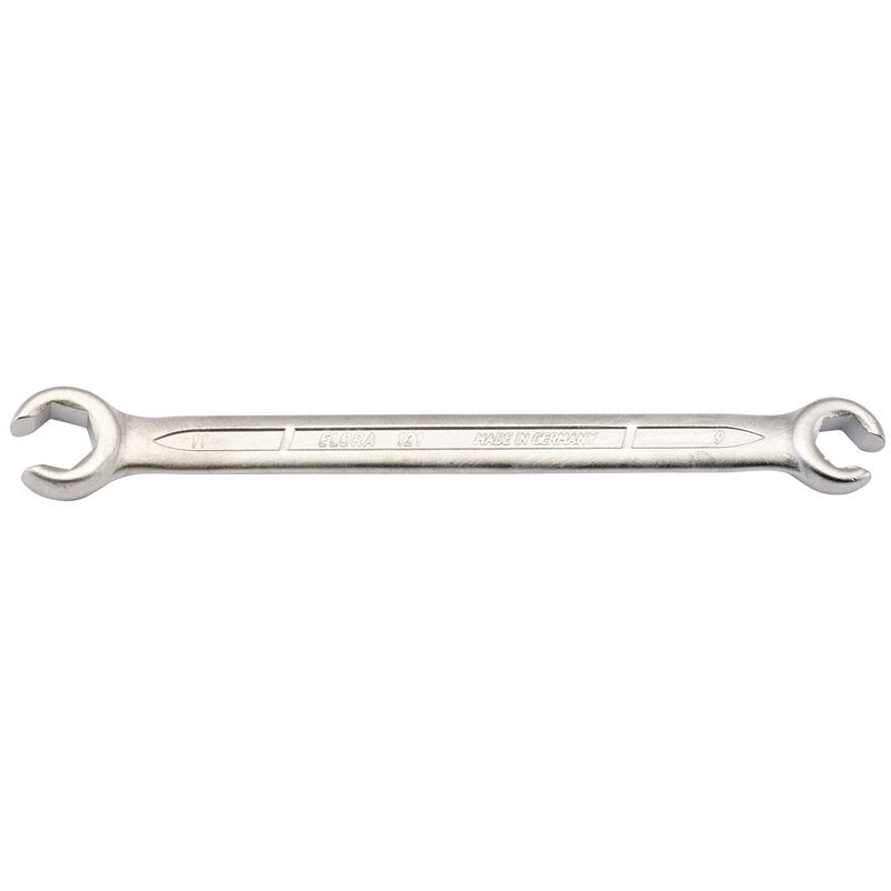 Elora 9 x 11mm Metric Flare Nut Spanner Chrome Plated Jaws Set At 15 Deg 04494