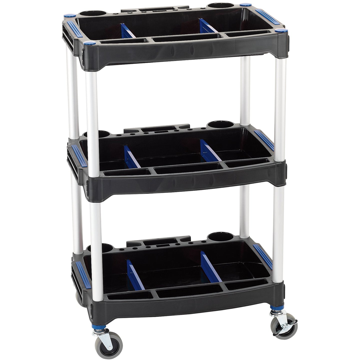 Draper 3 Tier Workshop Trolley With Storage Compartments And Cup Holders 04612