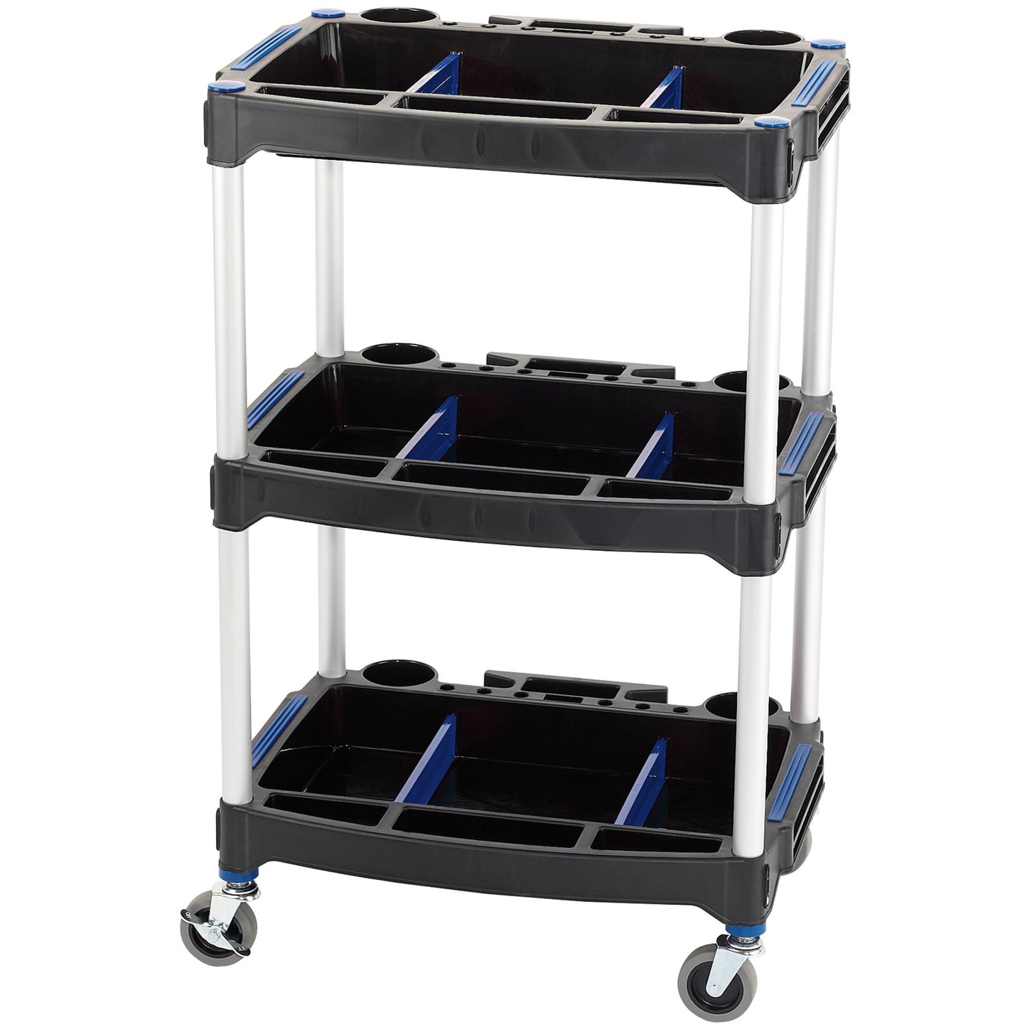 Draper 3 Tier Workshop Trolley With Storage Compartments And Cup Holders 04612