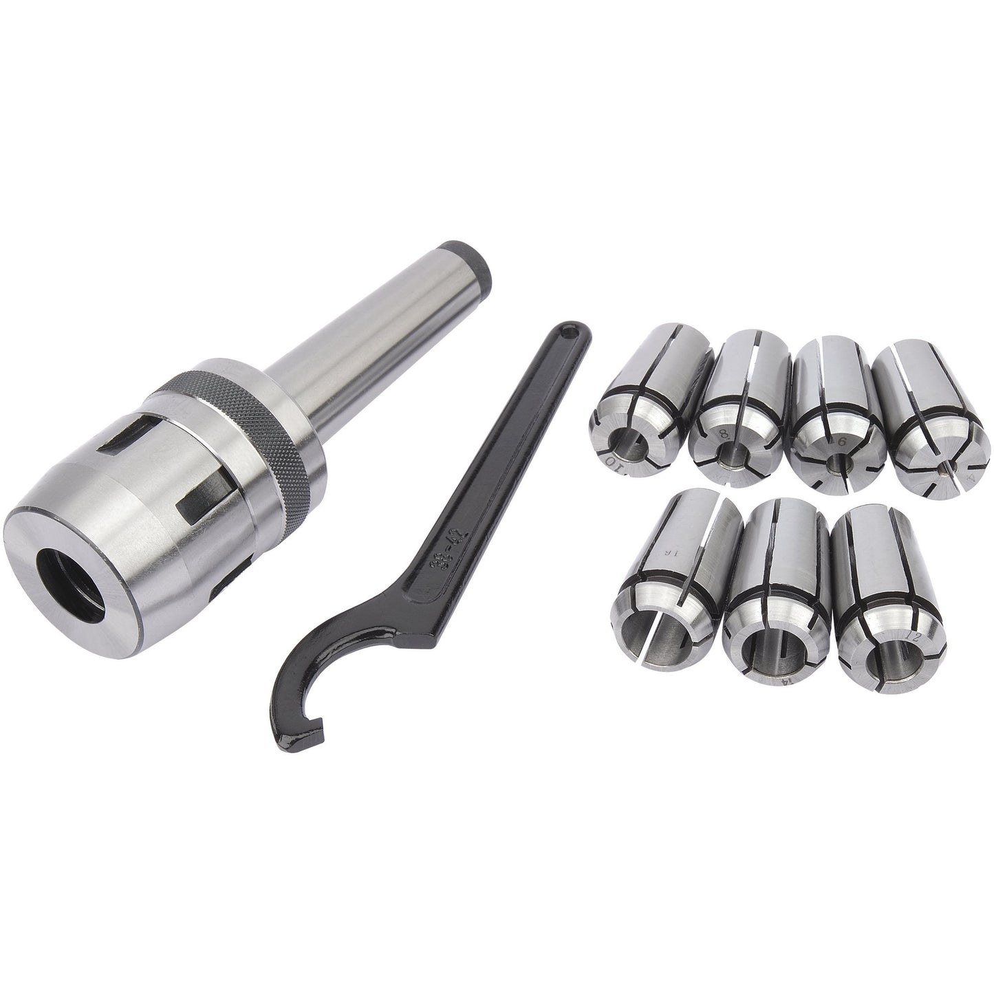 Draper Mill Chuck Set MT3 - M12 Diameter 4 - 16mm With Spanner 04662