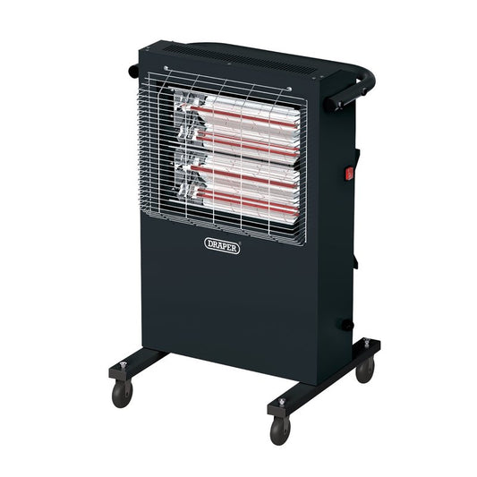 Draper 230V Infrared Mobile Cabinet Heater 2.8kW 9553 Tilt Cut Out BTU 04745