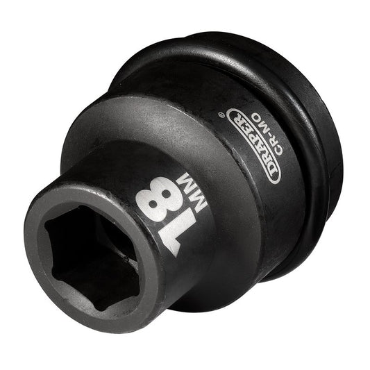 Draper 18mm Impact Socket 3/4"D 6 Point Hexagon Standard Length Hi-TORQ 04999