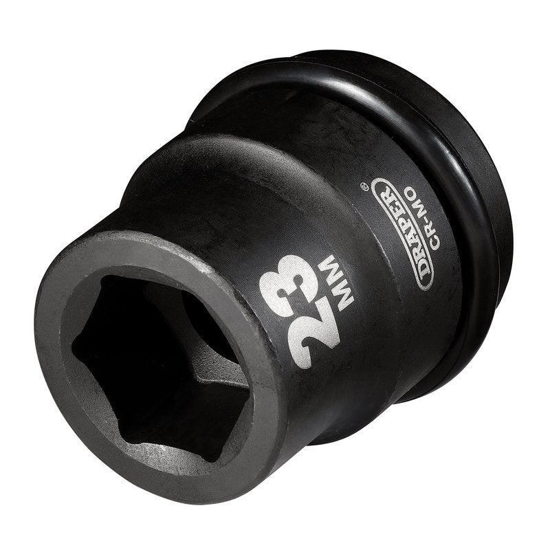 Draper 23mm Impact Socket 3/4"D 6 Point Hexagon Standard Length Hi-TORQ 05004