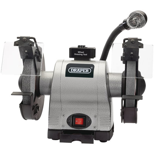 Draper Heavy Duty Bench Grinder with Worklight 200mm 550W 230V 05097