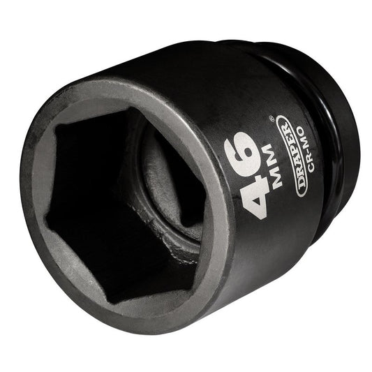 Draper 1"D 46mm HI-TORQ Impact Socket Standard Length 6 Point 05124