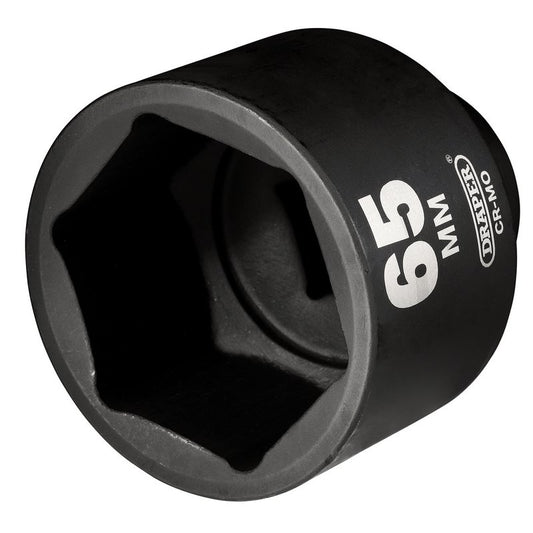 Draper 1"D 65mm HI-TORQ Impact Socket Standard Length 6 Point 05130