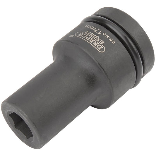 Draper Expert 17mm 1"D 6 Point Deep Impact Socket HI-TORQ