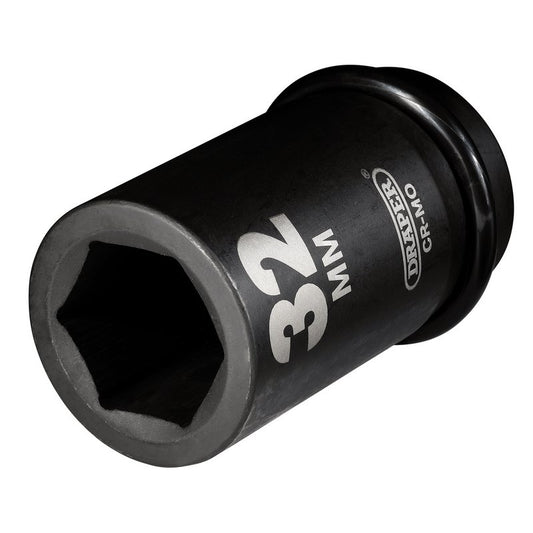 Draper 32mm 1" Dr Deep Impact Socket Single Hex HI-TORQ