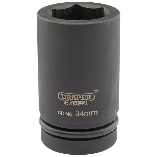 Draper Expert 34mm 1"D 6 Point Deep Impact Socket HI-TORQ