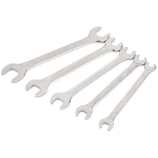 Elora Midget BA Open End Spanner Set 5 Piece 0 to 8 BA Chrome Plated 05210