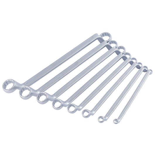 Elora Deep Crank Metric Ring Spanner Set 8 Piece Bi Hexagon 6 to 22mm 05567
