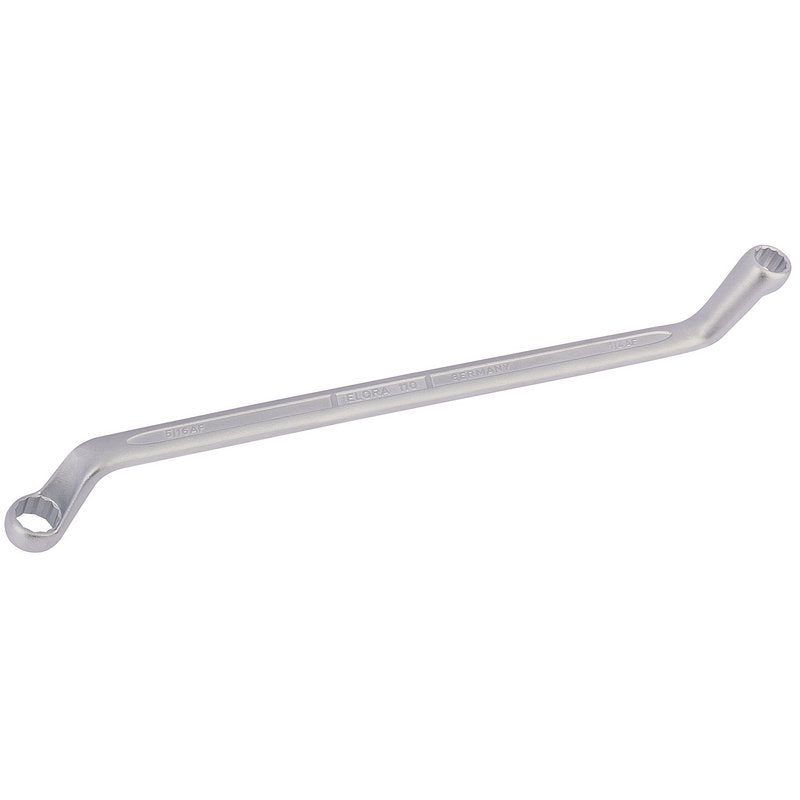 Elora 1/4 x 5/16" Deep Crank Imperial Ring Spanner Offset at 45° bi-hex 05666