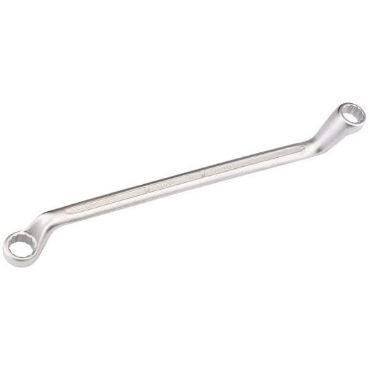 Elora 7/16 x 1/2" Deep Crank Imperial Ring Spanner Offset at 45° bi-hex 05690