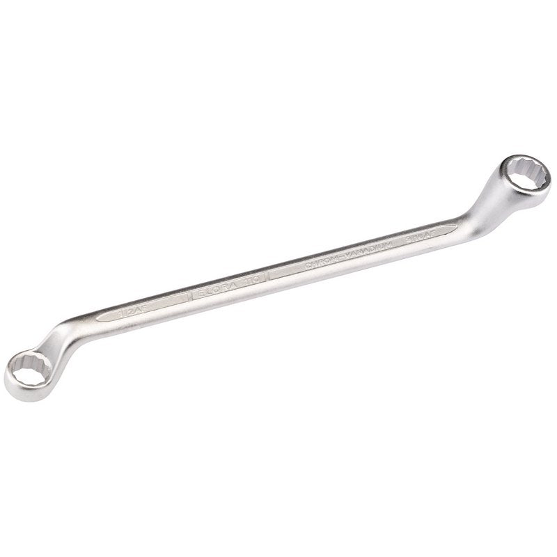 Elora 1/2 x 9/16" Deep Crank Imperial Ring Spanner Offset at 45° bi-hex 05707