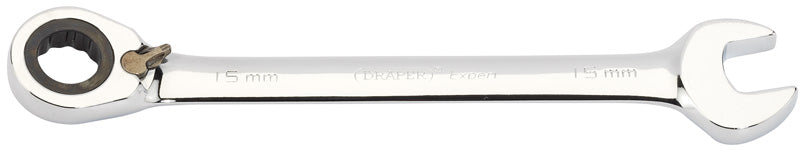 Expert 15mm Draper Expert Hi-Torq® Metric Reversible Ratcheting Combination Spanner
