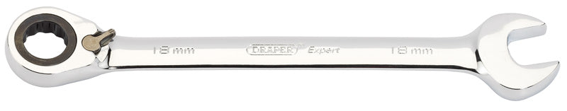 Expert 18mm Draper Expert Hi-Torq® Metric Reversible Ratcheting Combination Spanner