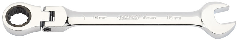 Expert 18mm Draper Expert Hi-Torq® Metric Flexible Head Ratcheting Combination Spanner