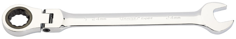 Expert 24mm Draper Expert Hi-Torq® Metric Flexible Head Ratcheting Combination Spanner