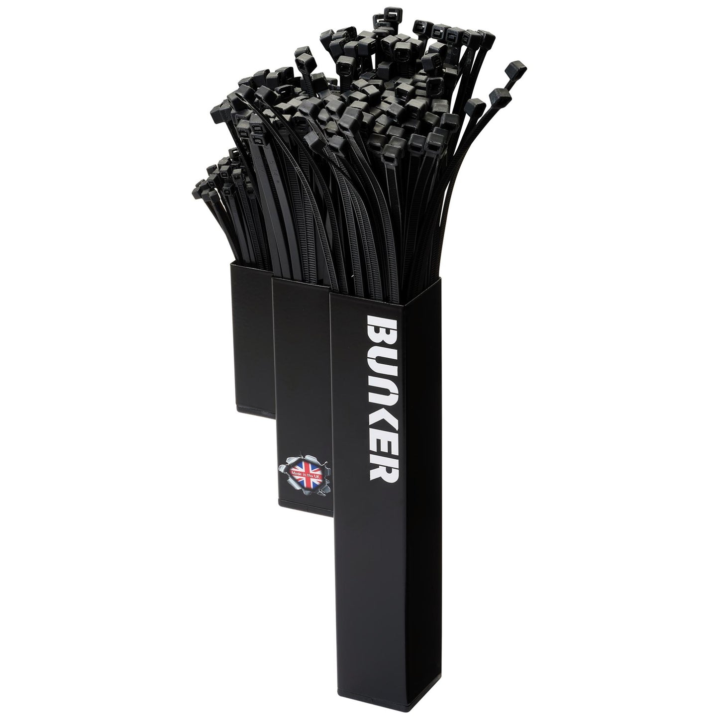 BUNKER Magnetic Cable Tie Holder 300 Piece Three Storage Sections 06802