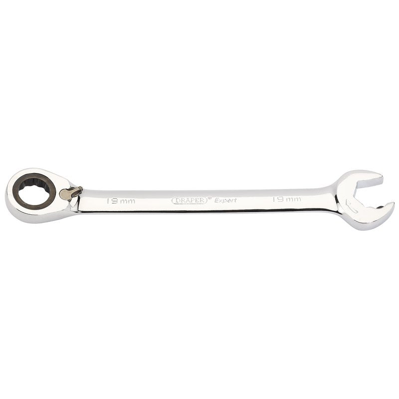 Expert 19mm Draper Expert Hi-Torq® Metric Reversible Ratcheting Open End/Combination Spanner