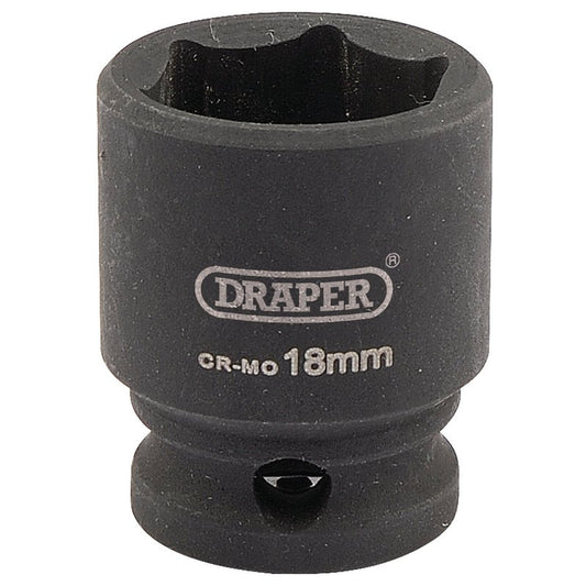 Draper Expert 18mm 3/8"D 6 Point Impact Socket Standard Length HI-TORQ 06878