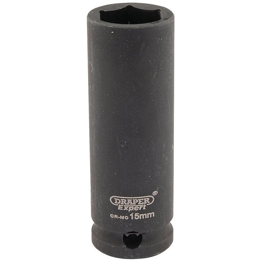 Draper Expert 15mm 3/8"D 6 Point Deep Impact Socket HI-TORQ 06888