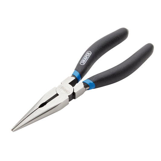 Draper Long Nose Pliers 160mm Hardened And Tempered Cutting Edges 07051