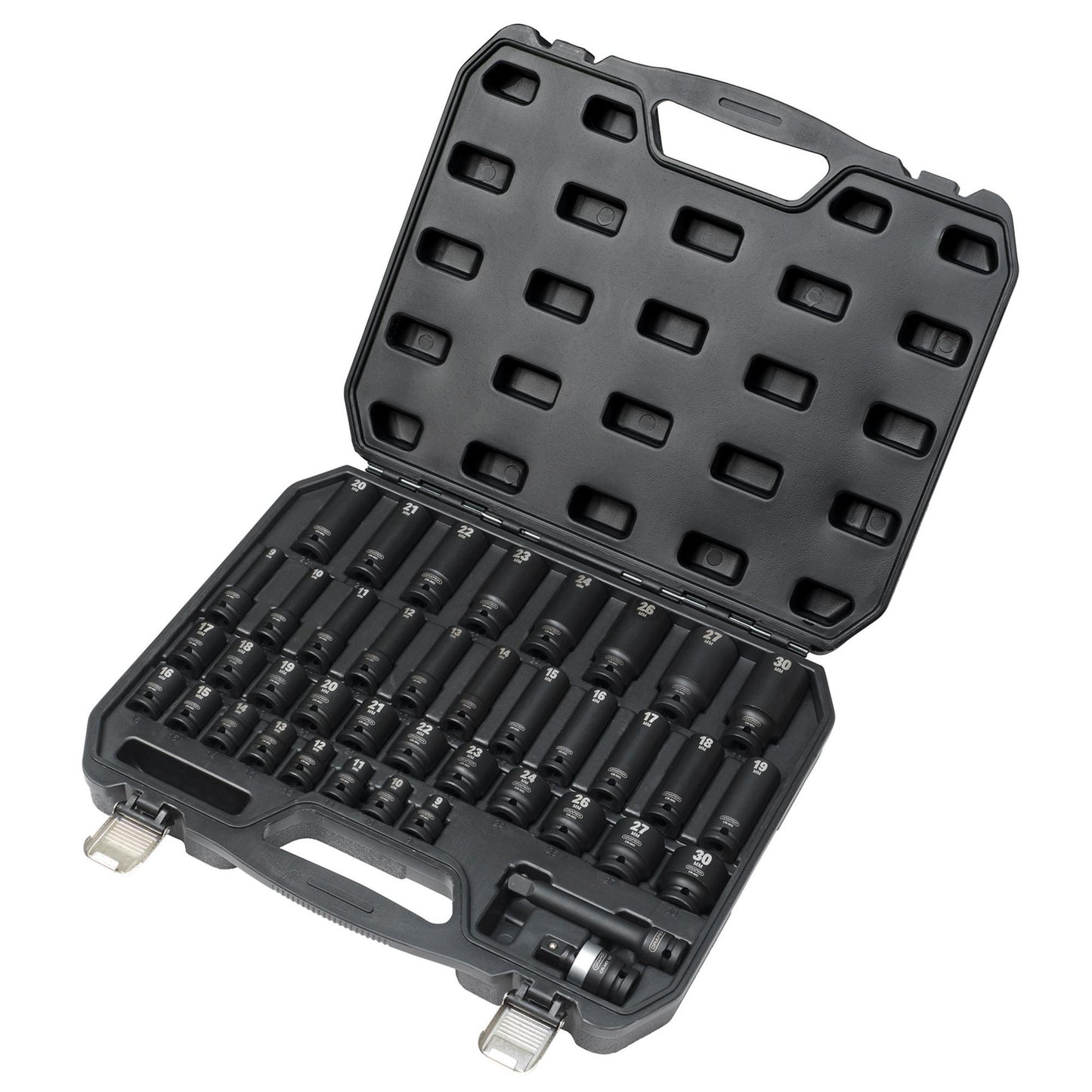 Draper Hi-TORQ Metric Impact Socket Set 1/2"D 40 Piece Deep & Standard 07106