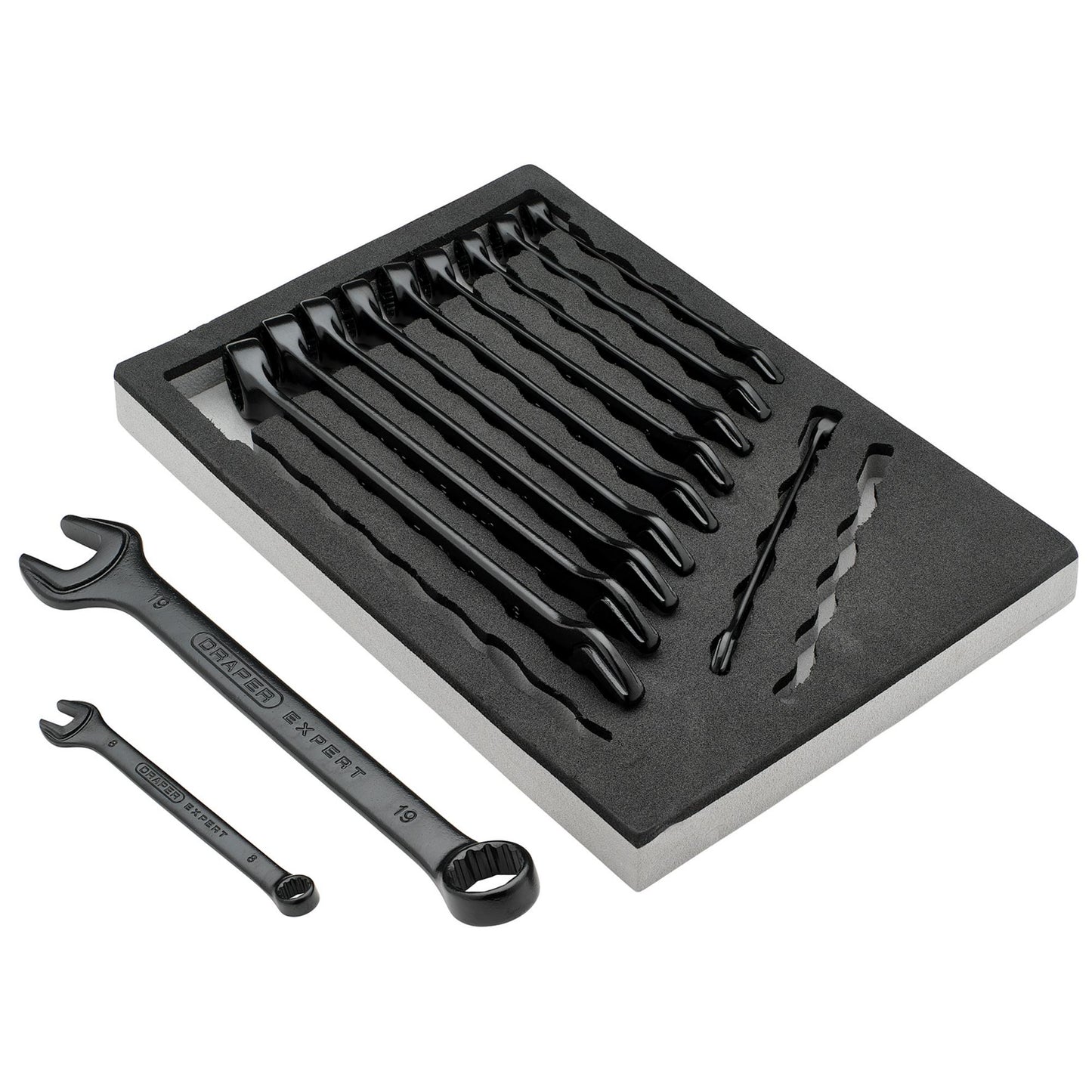 Draper Expert HI-TORQ Metric Combination Spanner Set in EVA Foam Tray 12pc 07143