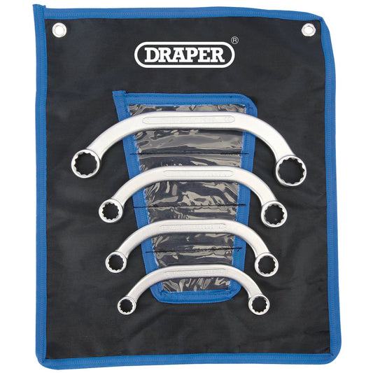 Draper HI-TORQ Half Moon Metric Obstruction Ring Spanner Set 4 Piece 07210