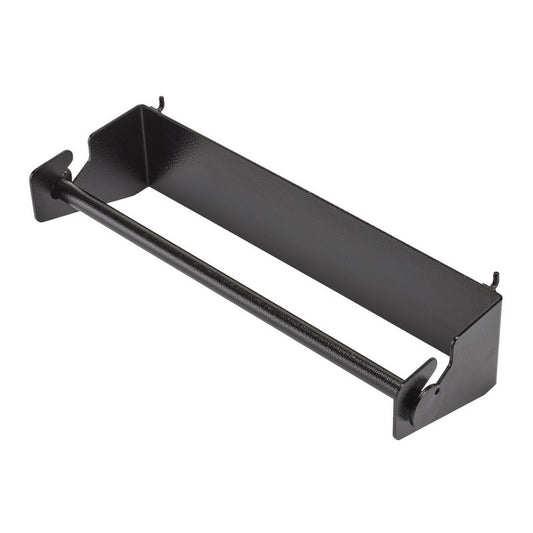 BUNKER Black Paper Towel Roll Holder Attaches  To Pegboard W 340 x H 76mm 07433