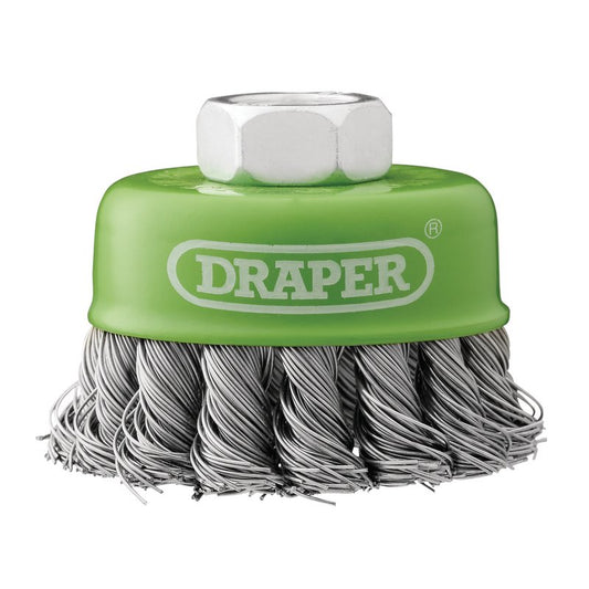 Draper M14 Stainless Steel Twist Knot Wire Cup Brush 65mm 08053