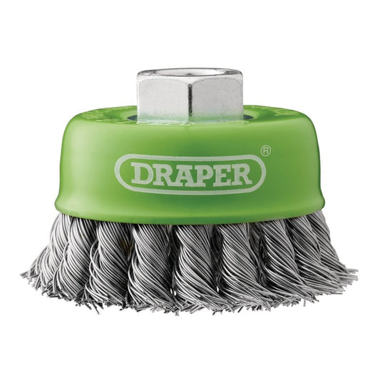 Draper M14 Stainless Steel Twist Knot Wire Cup Brush 75mm 08054