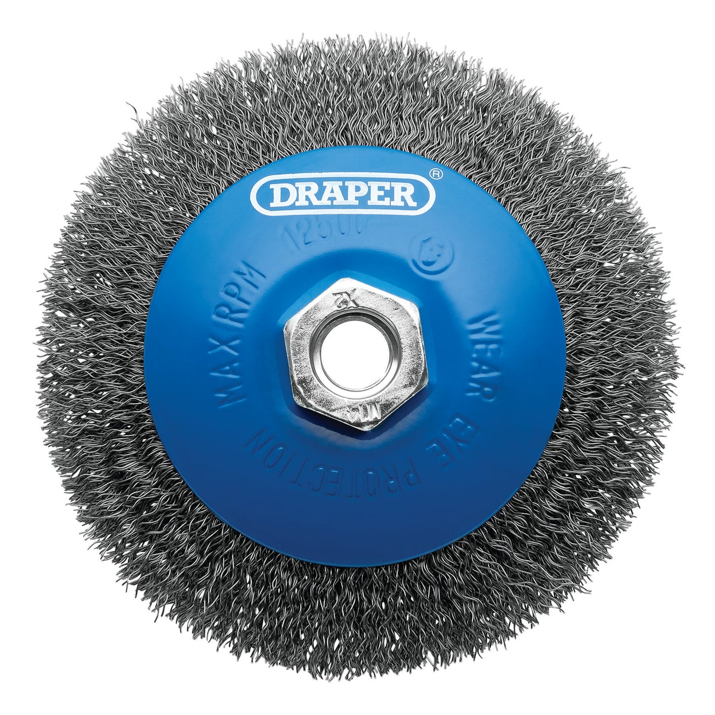 Draper Angle Grinder Steel Bevelled Crimped Wire Wheel Brush 115mm M14 08065