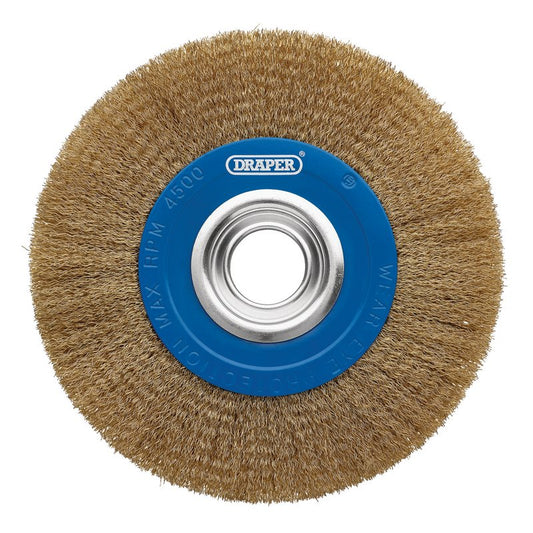 Draper Brassed Steel Bench Grinder Wire Wheel Brush 200 x 31.75mm 08067