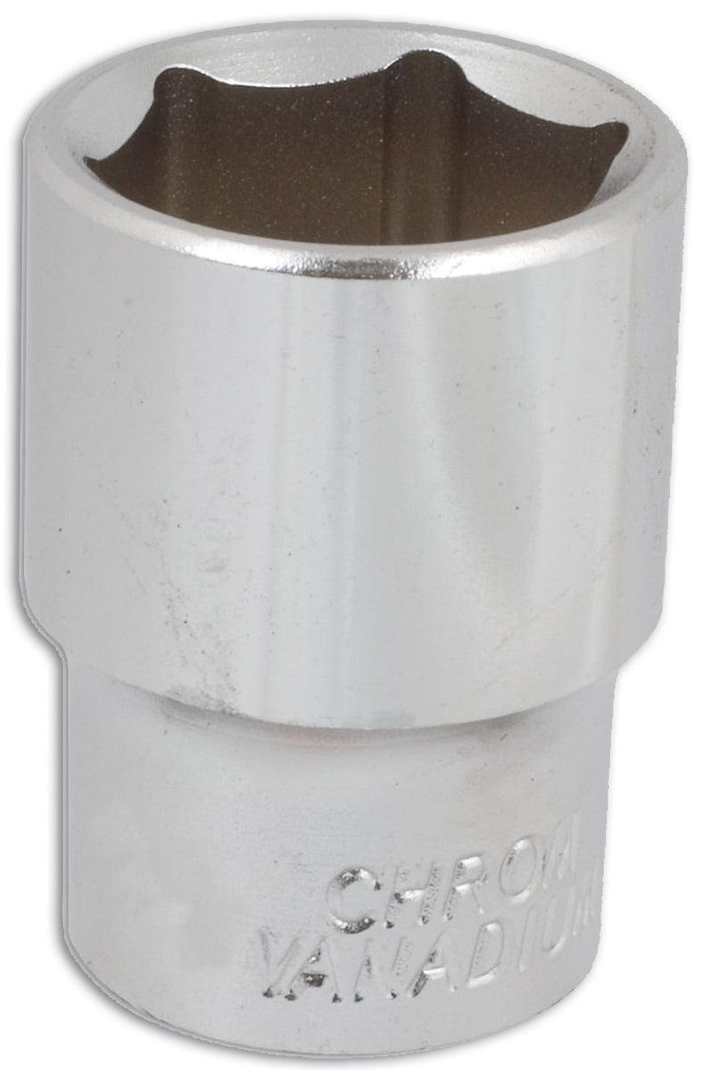 Laser Tools 19mm Standard Length Chrome Socket 1/2"D Single Hex 6pt 0815